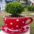 Giant Coffee Cup Flower Pot 10-inch - Red